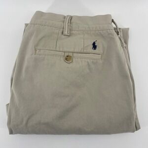 Polo Ralph Lauren Chinos Mens 38x31 Tan Classic Fit Khaki Cotton Pants Pony Logo